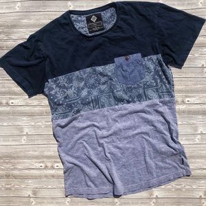 Casual Colorblock Pattern Tee
